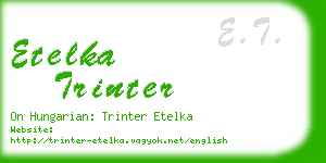 etelka trinter business card